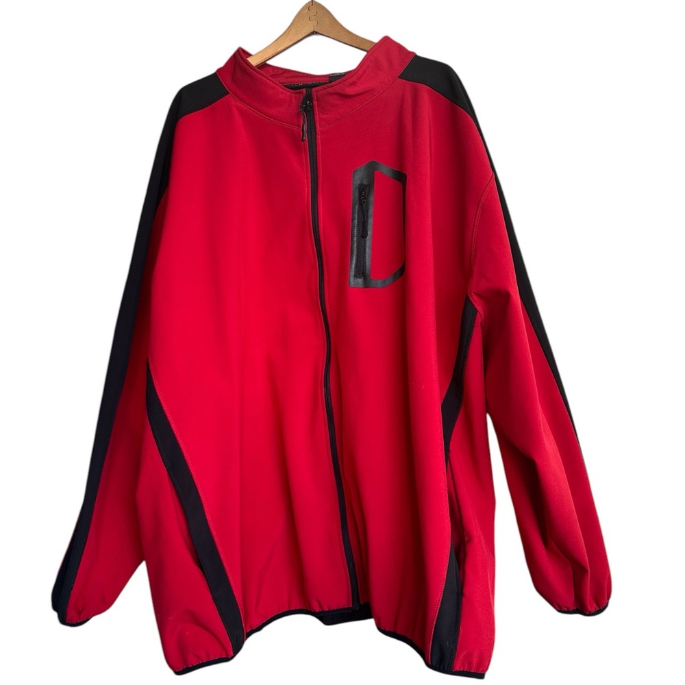SYNRGY men's jacket red black big and tall windbreaker weather tamer size 5XL